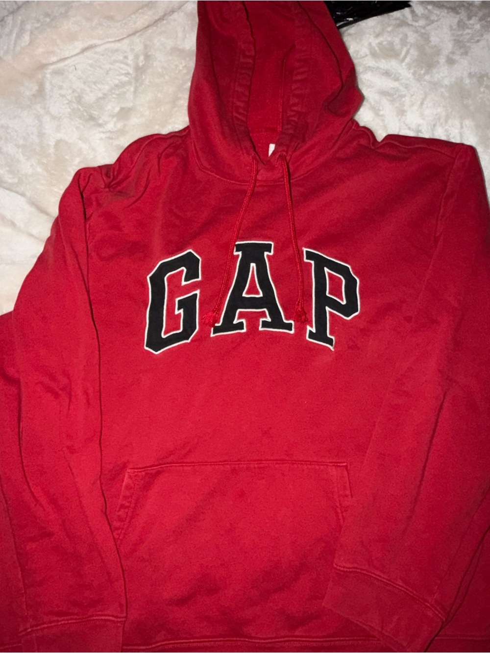 GAP Bright Red Logo Pullover Hoodie